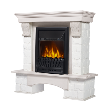 Портал Firelight Forte Classic U камень белый, беленый дуб — Умный климат - Красноярск