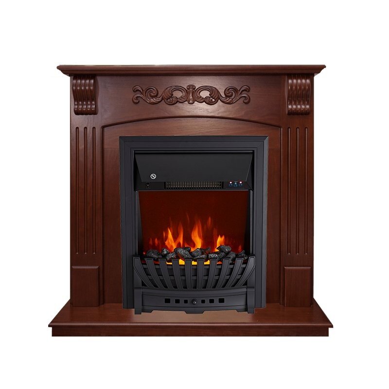 Каминокомплект Royal Flame Sorrento угловой - Орех с очагом Aspen Black фото 1 — Умный климат - Красноярск