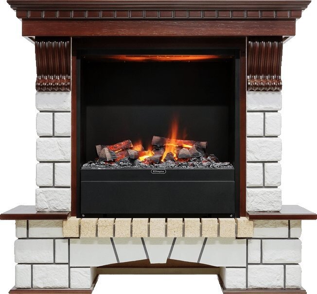 Каминокомплект Dimplex Pierre Luxe - Темный дуб / Белый с очагом Albany фото 1 — Умный климат - Красноярск