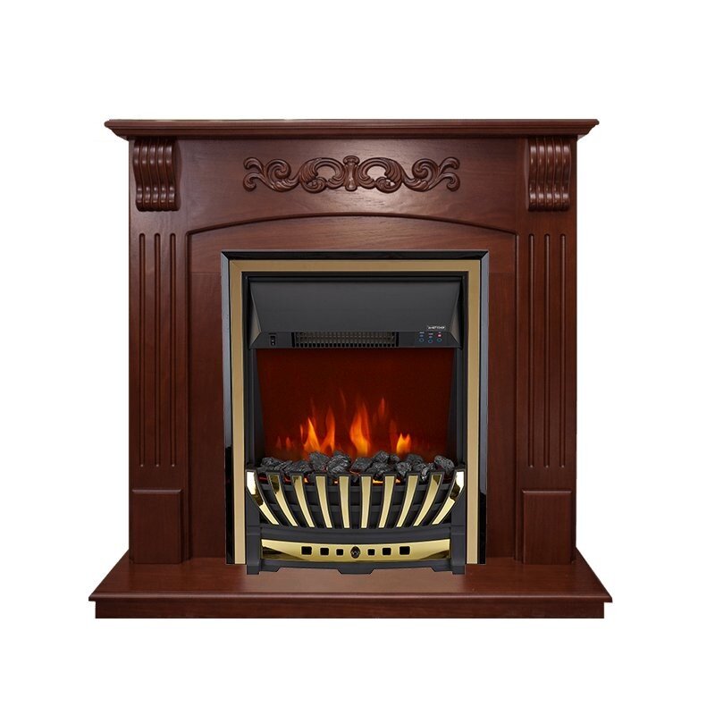 Каминокомплект Royal Flame Sorrento угловой - Орех с очагом Aspen Gold фото 1 — Умный климат - Красноярск