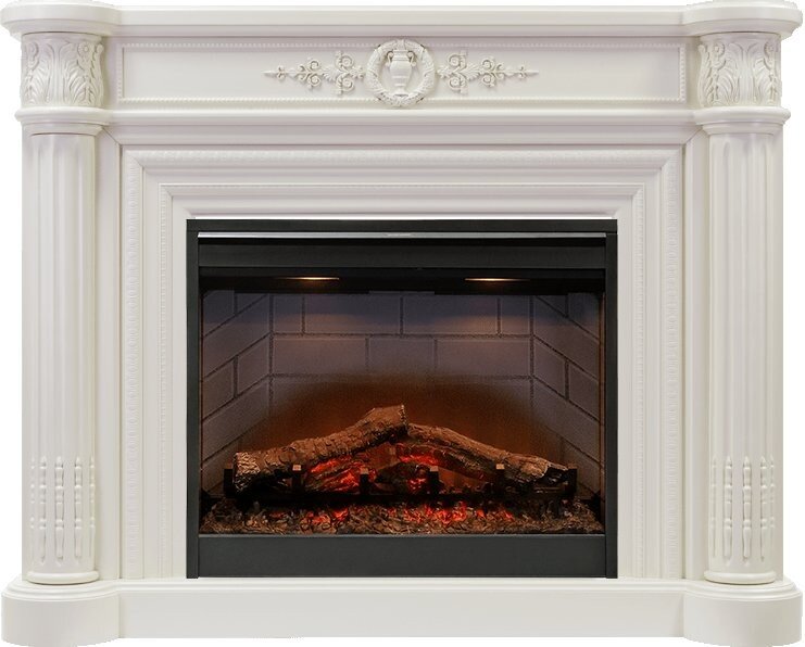 Каминокомплект Dimplex Manor - Белый дуб с очагом Symphony 26'' DF2608-INT фото 1 — Умный климат - Красноярск