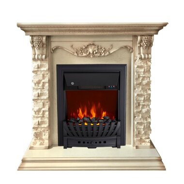 Каминокомплект Royal Flame Adriana - Cлоновая кость с очагом Aspen Black — Умный климат - Красноярск