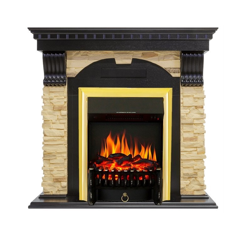 Каминокомплект Royal Flame Dublin - Венге / Сланец с очагом Fobos FX Brass фото 1 — Умный климат - Красноярск