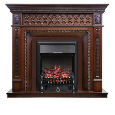 Каминокомплект Royal Flame Alexandria - махагон коричневый антик с очагом Fobos FX Black — Умный климат - Красноярск