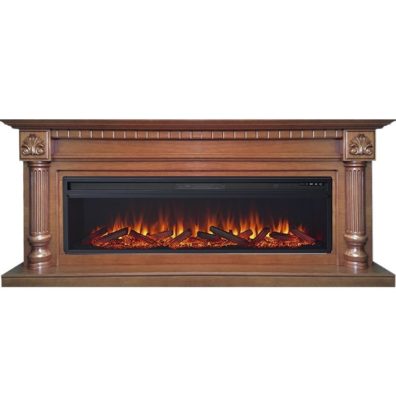 Каминокомплект Royal Flame Edinburg 60 - Орех с очагом Vision 60 LOG LED фото 1 — Умный климат - Красноярск