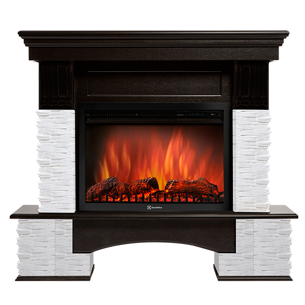 Портал Firelight Pietra Nuovo 30 сланец белый, шпон темный дуб фото 1 — Умный климат - Красноярск