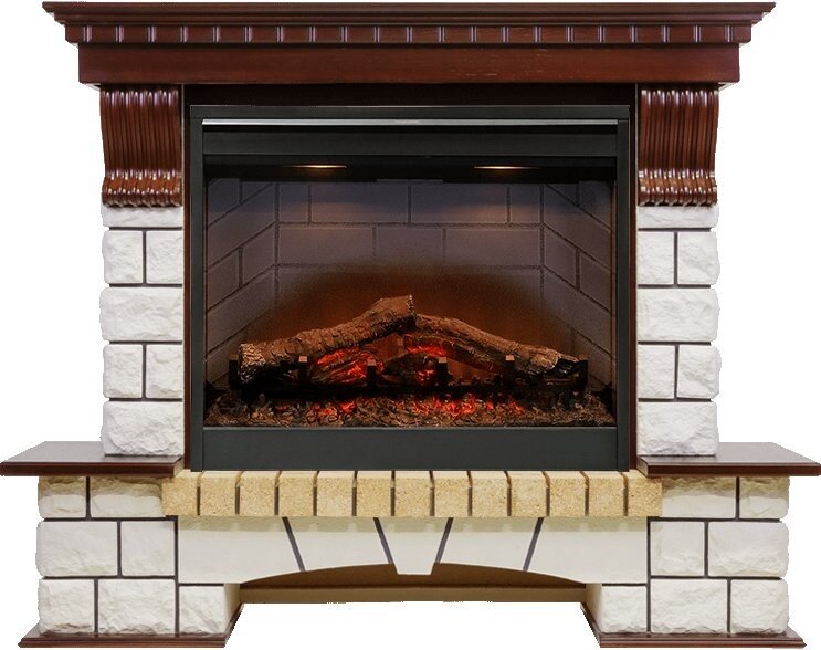 Каминокомплект Dimplex Pierre Luxe - Темный дуб / Белый с очагом Symphony 26'' DF2608-INT фото 1 — Умный климат - Красноярск