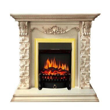 Каминокомплект Royal Flame Adriana - Cлоновая кость с очагом Fobos FX Brass — Умный климат - Красноярск