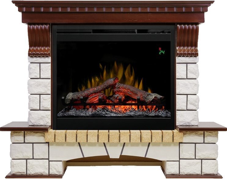 Каминокомплект Dimplex Pierre Luxe - Темный дуб / Белый с очагом Symphony 26'' DF2624-L фото 1 — Умный климат - Красноярск