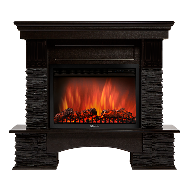 Портал Firelight Pietra Nuovo 30 сланец чёрный, шпон венге фото 1 — Умный климат - Красноярск