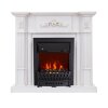 Каминокомплект Royal Flame Martin - Белый дуб, патина золото с очагом Aspen Black фото 1 — Умный климат - Красноярск