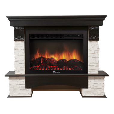 Портал Firelight Pietra 30S сланец белый, шпон темный дуб — Умный климат - Красноярск