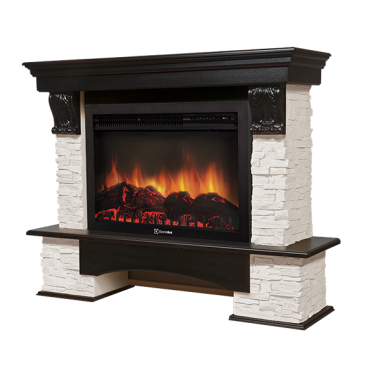 Портал Firelight Pietra 30S сланец белый, шпон темный дуб — Умный климат - Красноярск