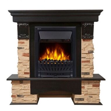 Портал Firelight Pietra 30U сланец натуральный, шпон темный дуб — Умный климат - Красноярск