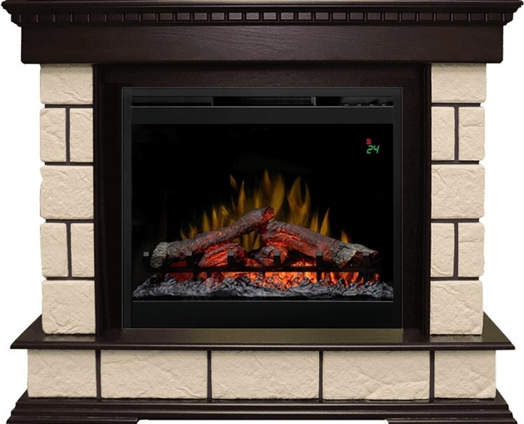 Каминокомплект Dimplex Shateau Темный дуб / Шампань с очагом Symphony 26'' DF2624-L фото 1 — Умный климат - Красноярск