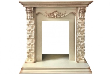 Каминокомплект Royal Flame Adriana - Cлоновая кость с очагом Majestic FX Brass — Умный климат - Красноярск