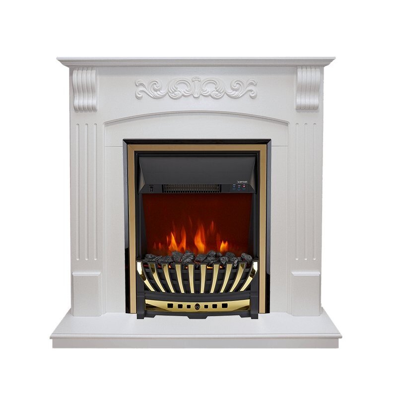 Каминокомплект Royal Flame Sorrento угловой - Белый дуб с очагом Aspen Gold фото 1 — Умный климат - Красноярск