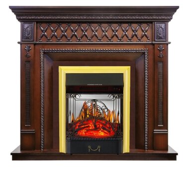 Каминокомплект Royal Flame Alexandria - махагон коричневый антик с очагом Majestic FX M Brass — Умный климат - Красноярск