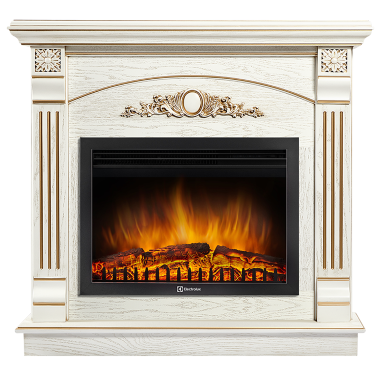 Портал Firelight Barocco 25 белый дуб с золотой патиной &mdash; Умный климат - Красноярск