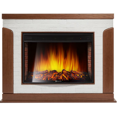 Портал Firelight Prestigio 30 кирпич белый, шпон дуб — Умный климат - Красноярск