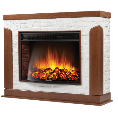 Портал Firelight Prestigio 30 кирпич белый, шпон дуб — Умный климат - Красноярск