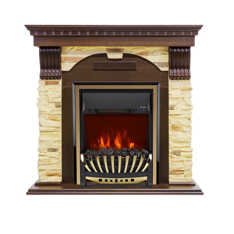 Каминокомплект Royal Flame Dublin - Темный дуб / Сланец с очагом Aspen Gold фото 1 — Умный климат - Красноярск