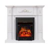 Каминокомплект Royal Flame Martin - Белый дуб, патина золото с очагом Majestic FX Black фото 1 — Умный климат - Красноярск