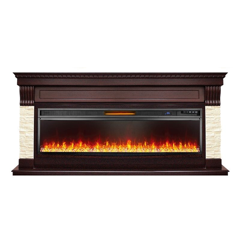 Каминокомплект Royal Flame Denver - Темный дуб / Бежевый с очагом Vision 60 LED фото 1 — Умный климат - Красноярск