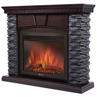 Портал Firelight Porto 30 сланец чёрный, шпон венге — Умный климат - Красноярск