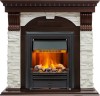 Каминокомплект Dimplex Dublin - Темный дуб / Сланец белый с очагом Brookline Black фото 1 — Умный климат - Красноярск