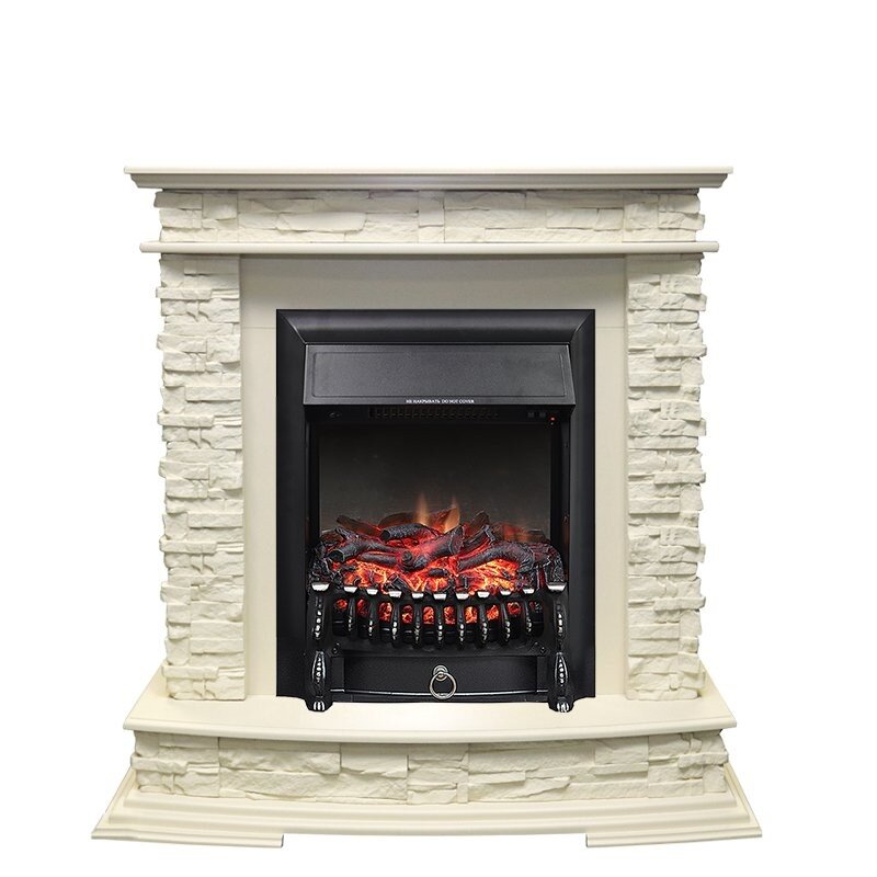 Каминокомплект Royal Flame Luzern - Слоновая кость с очагом Fobos FX Black фото 1 — Умный климат - Красноярск