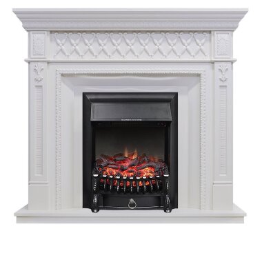 Каминокомплект Royal Flame Alexandria - Белый дуб с очагом Fobos FX Black — Умный климат - Красноярск