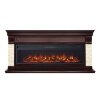 Каминокомплект Royal Flame Denver - Темный дуб / Бежевый с очагом Vision 60 LOG LED фото 1 — Умный климат - Красноярск
