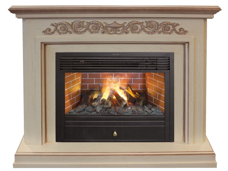 Камин электрический RealFlame Leticia 26 WT (b) с Novara 26 3D фото 1 — Умный климат - Красноярск