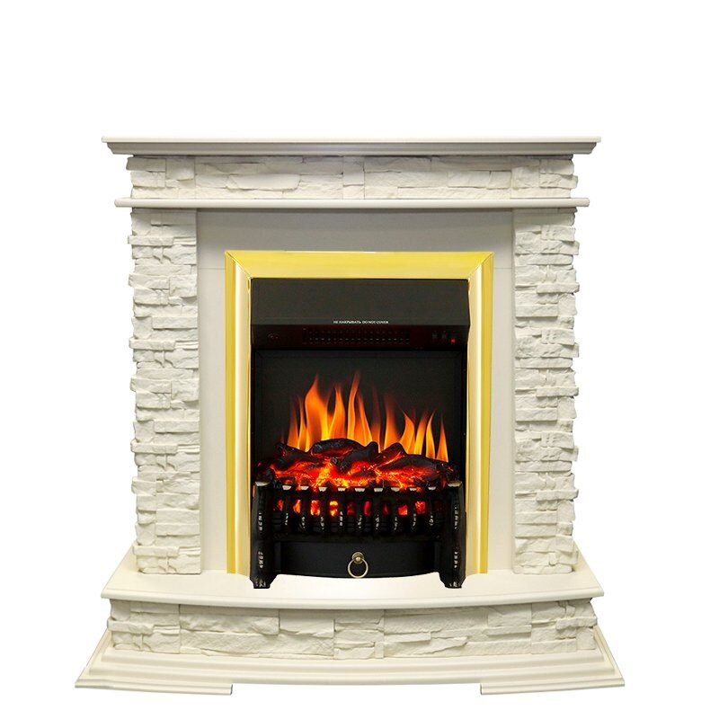 Каминокомплект Royal Flame Luzern - Слоновая кость с очагом Fobos FX Brass фото 1 — Умный климат - Красноярск