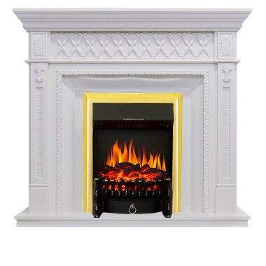 Каминокомплект Royal Flame Alexandria - Белый дуб с очагом Fobos FX Brass — Умный климат - Красноярск