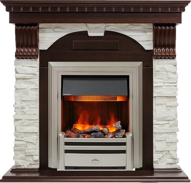 Каминокомплект Dimplex Dublin - Темный дуб / Сланец белый с очагом Chesford фото 1 — Умный климат - Красноярск