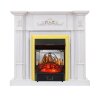 Каминокомплект Royal Flame Martin - Белый дуб, патина золото с очагом Majestic FX M Brass фото 1 — Умный климат - Красноярск