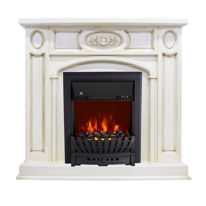 Каминокомплект Royal Flame Florence - Слоновая кость с патиной с очагом Aspen Black фото 1 — Умный климат - Красноярск