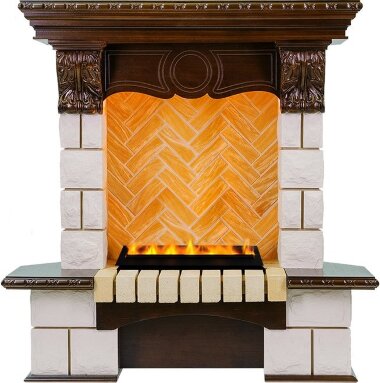 Каминокомплект Dimplex Pierre Luxe угловой - Темный дуб / Шампань 975мм с Cassette 400 LNH-INT PS — Умный климат - Красноярск