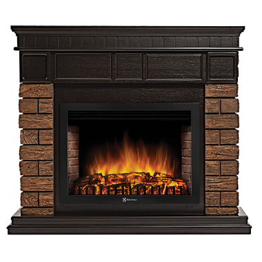 Портал Firelight Bricks WOOD 30 камень темный, шпон венге — Умный климат - Красноярск