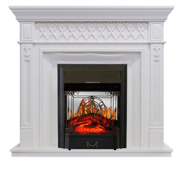Каминокомплект Royal Flame Alexandria - Белый дуб с очагом Majestic FX M Black — Умный климат - Красноярск