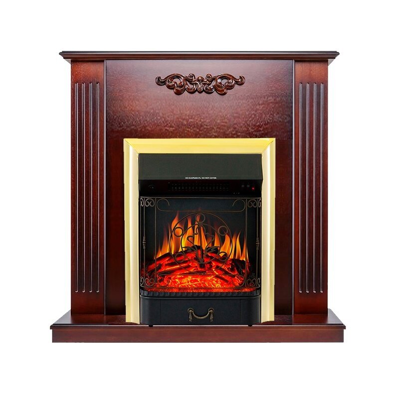 Каминокомплект Royal Flame Lumsden - Махагон коричневый антик с очагом Majestic FX Brass фото 1 — Умный климат - Красноярск