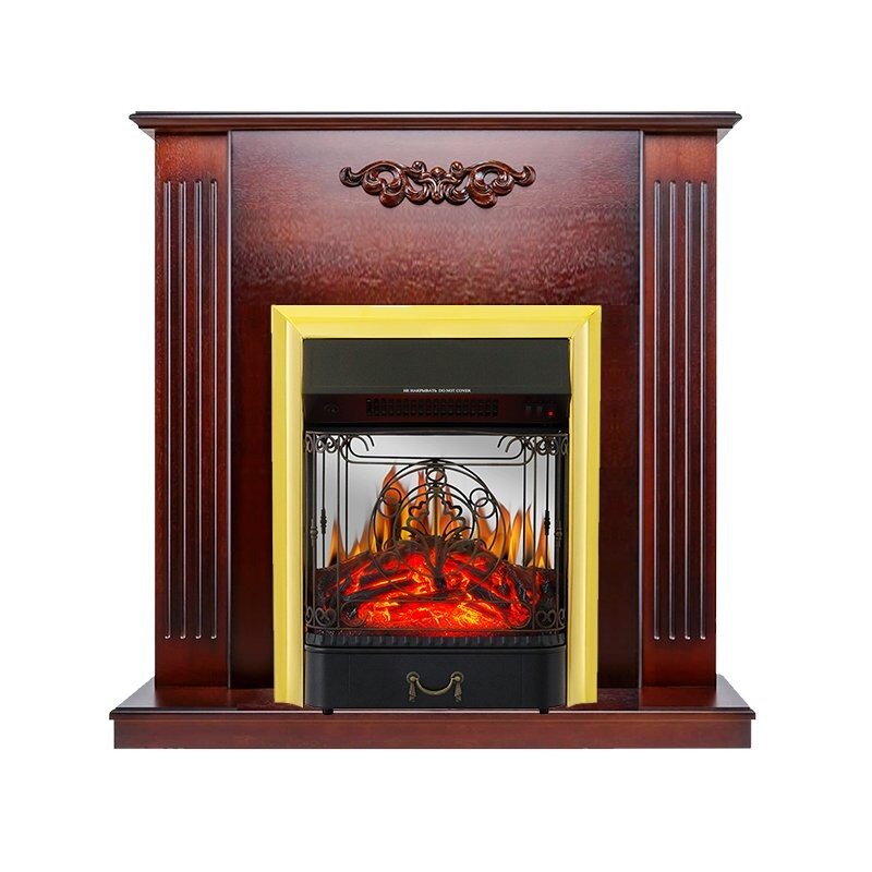 Каминокомплект Royal Flame Lumsden - Махагон коричневый антик с очагом Majestic FX M Brass фото 1 — Умный климат - Красноярск