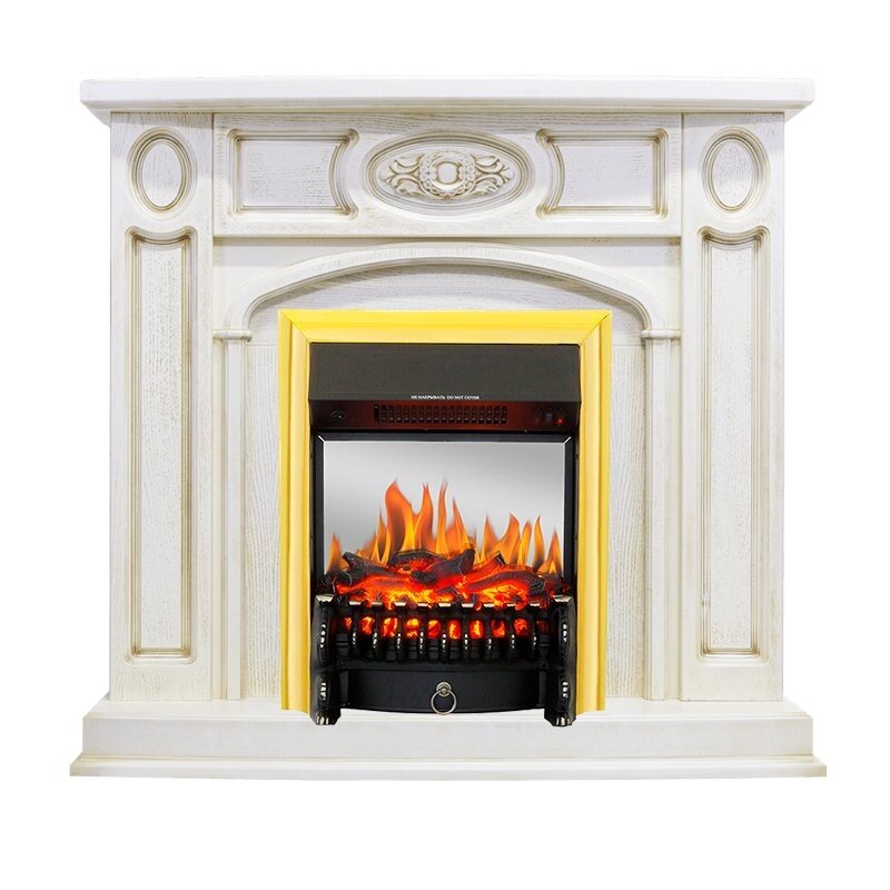Каминокомплект Royal Flame Florence - Слоновая кость с патиной с очагом Fobos FX M Brass фото 1 — Умный климат - Красноярск