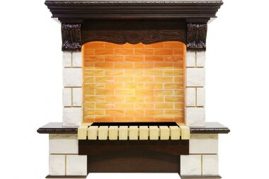 Каминокомплект Dimplex Pierre Luxe угловой - Темный дуб / Шампань h=1035 Cassette 600 LNH-INT дрова — Умный климат - Красноярск