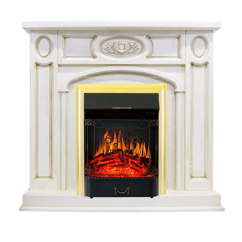 Каминокомплект Royal Flame Florence - Слоновая кость с патиной с очагом Majestic FX Brass фото 1 — Умный климат - Красноярск