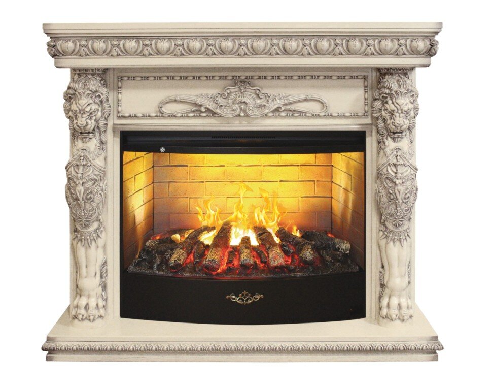 Камин электрический RealFlame Romano 33 WT с FireStar 33 3D фото 1 — Умный климат - Красноярск