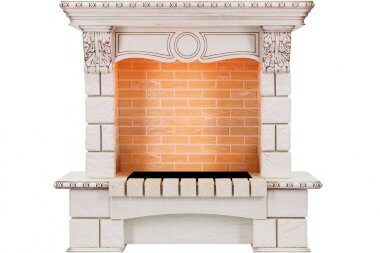 Каминокомплект Dimplex Pierre Luxe угловой - Слоновая кость / Шампань с Cassette 600 LNH-INT дрова — Умный климат - Красноярск