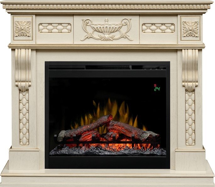 Каминокомплект Dimplex Corsica - Слоновая кость с патиной с очагом Symphony 26'' DF2624-L фото 1 — Умный климат - Красноярск